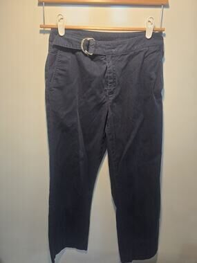 VTG Ralph Ralph Lauren Capri Pants Women 4 Navy belted ralph buckle RRL chino